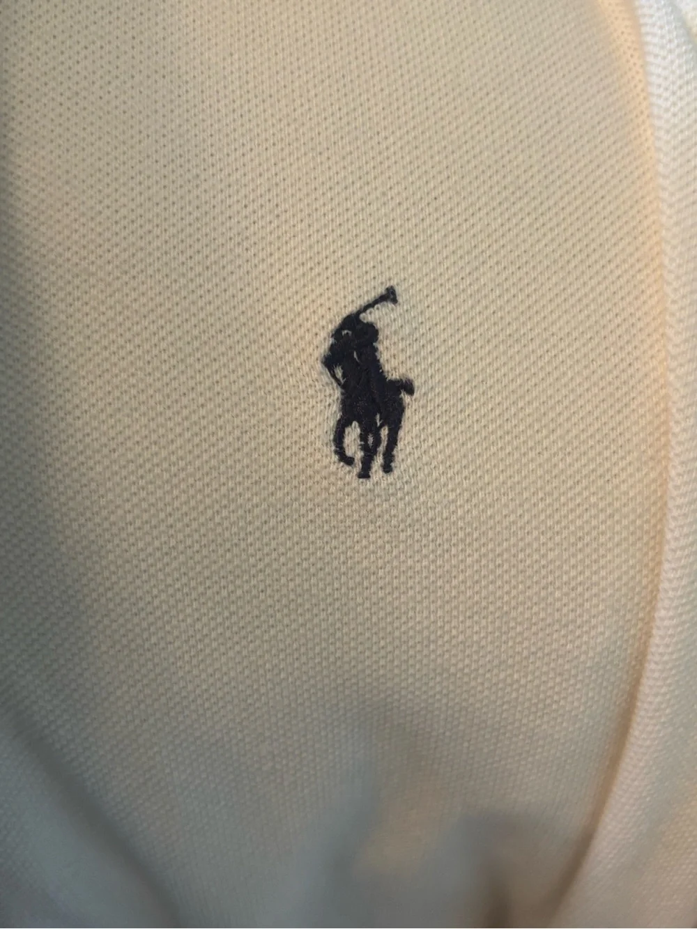 Ralph Lauren Long-Sleeve Polo - White with Navy Pony